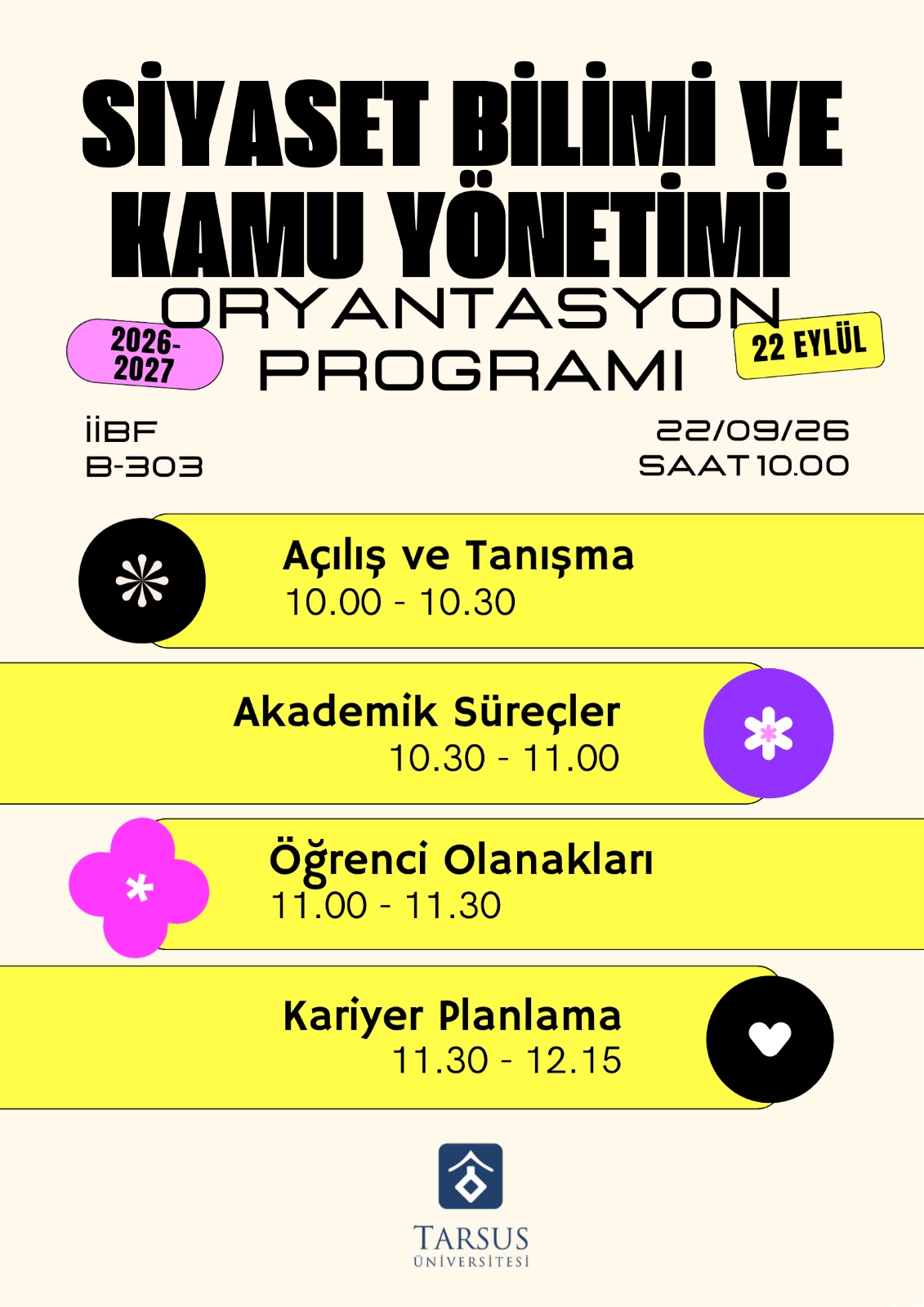 2026-2027 Akademik Yılı Oryantasyon Programı